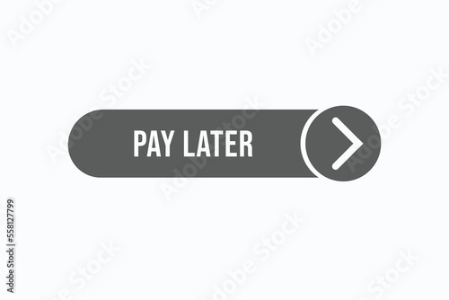 pay later button vectors.sign label speech bubble pay later
