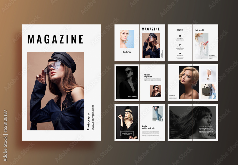 Magazine Model Simple Simple Magazine Stock Template | Adobe Stock