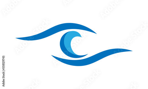 Vector logo design of eye health vision. Pro Vector