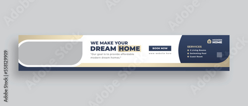 Real estate web banner or Horizontal large web banner template