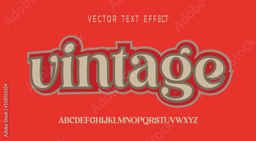 Retro, vintage text effect, editable 70s and 80s text style second account.
