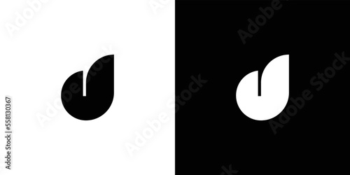 Minimal Awesome Creative Trendy Professional Letter D Logo Design Template On Black And White Background