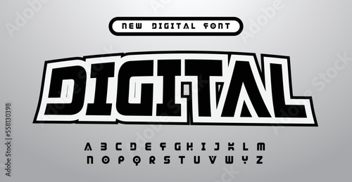 Digital, Retro Style Text Effect Mockup