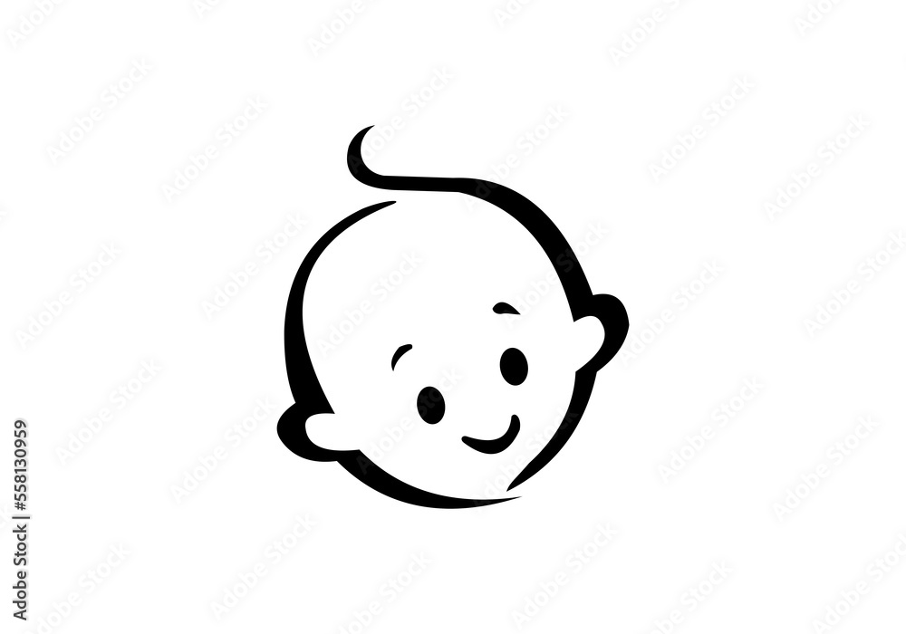 baby head logo icon baby head logo icon