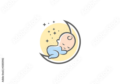 sleeping baby logo icon