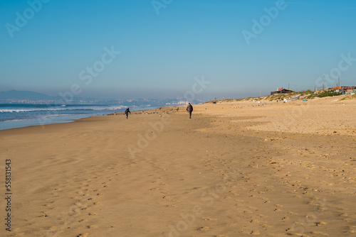 Costa da Caparica beach in the winter time.