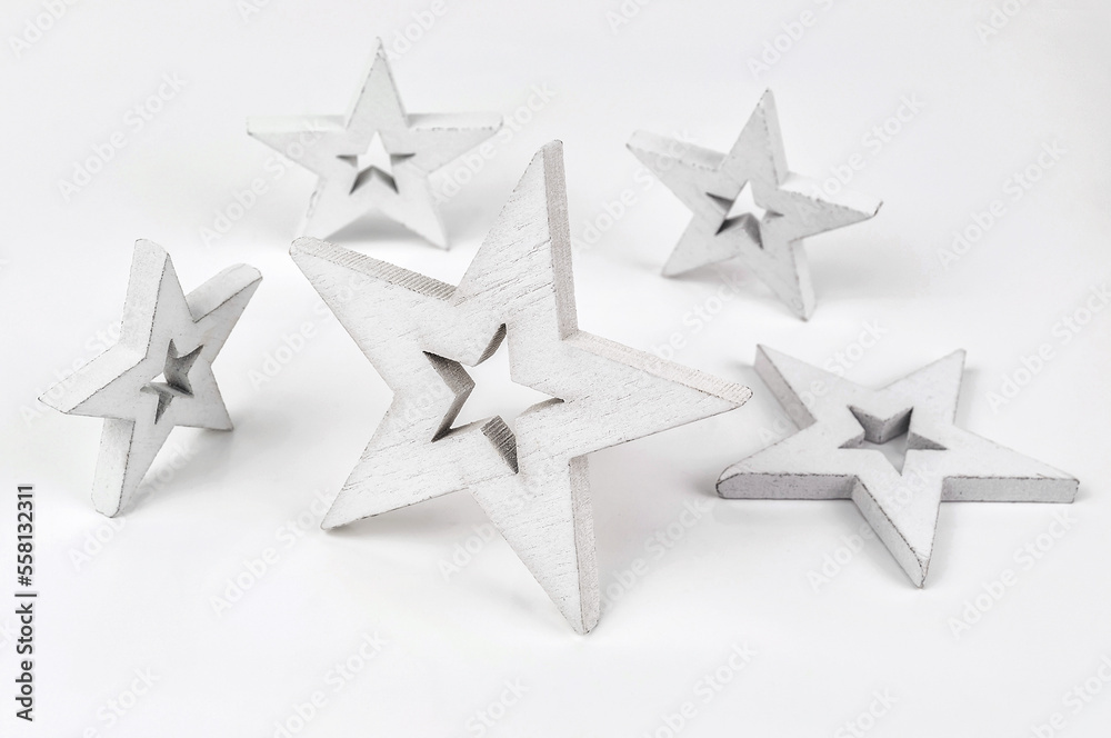 Obraz premium five white stars