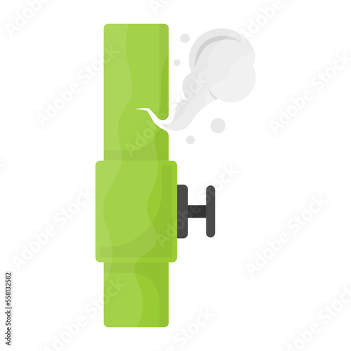 methane emissions vector color icon design, Environmental pollution symbol, Chemical Biological contamination sign, Pollutants stock illustration, leaked natural gas concept