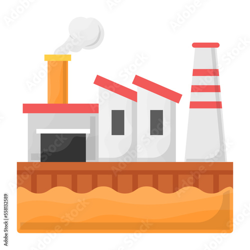 hazardous gases decomposer vector color icon design, Environmental pollution symbol, Chemical Biological contamination sign, Pollutants stock illustration, thermal oxidizer or  thermal incinerator con