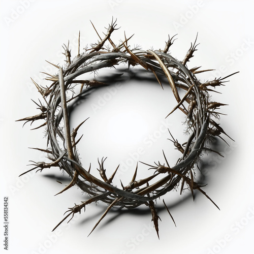 Crown of thorns. Religious concept. Christianity. Generative AI.