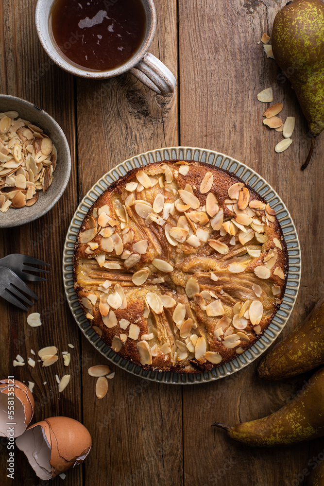 gâteau moelleux fait maison poire amande frangipane gâteau moelleux fait maison poire amande frangipane