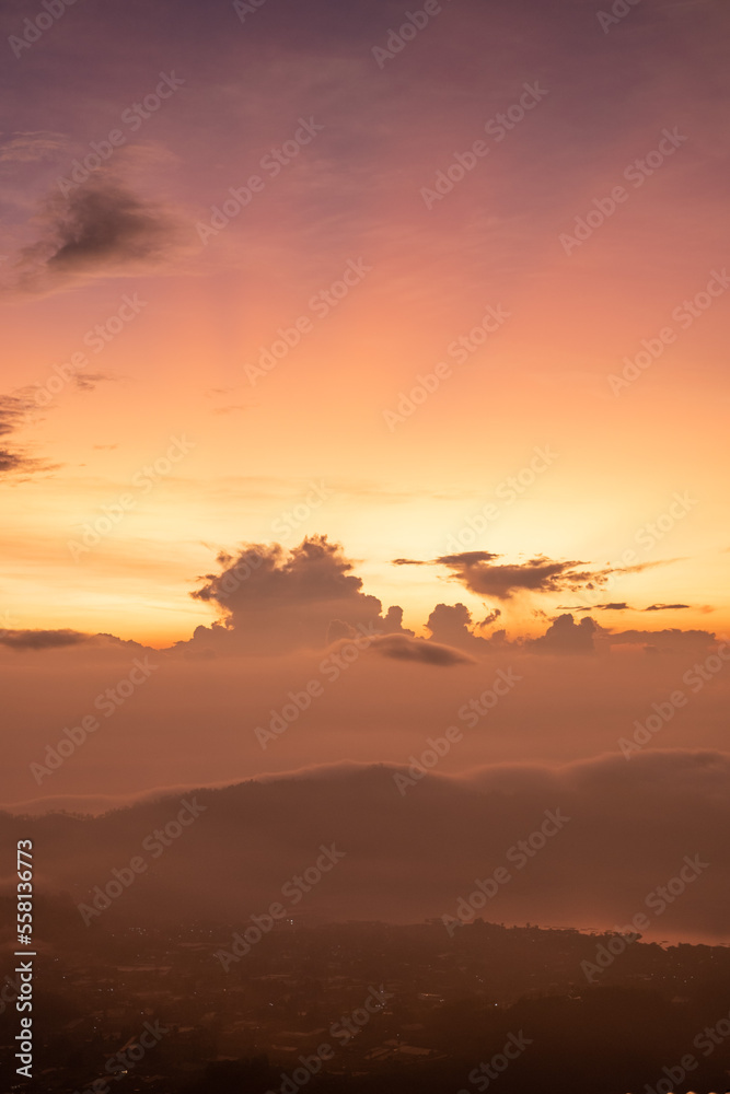 sunrise over the vulcano