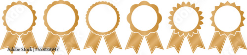 vector illustration of gold colored award banners