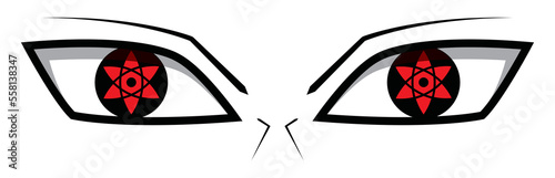 Sharingan eyes icon, vector illustration photo