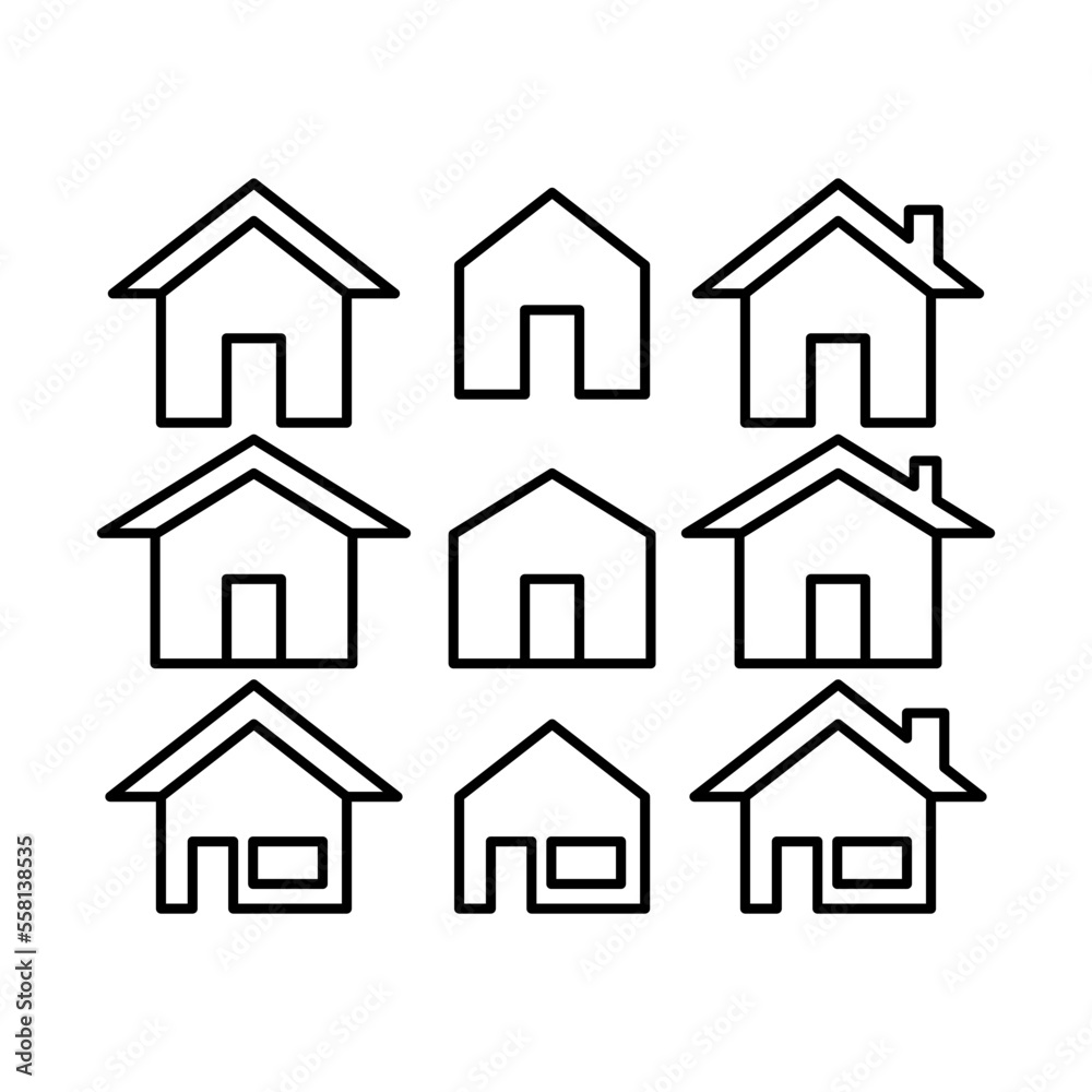 collection of house icon 
