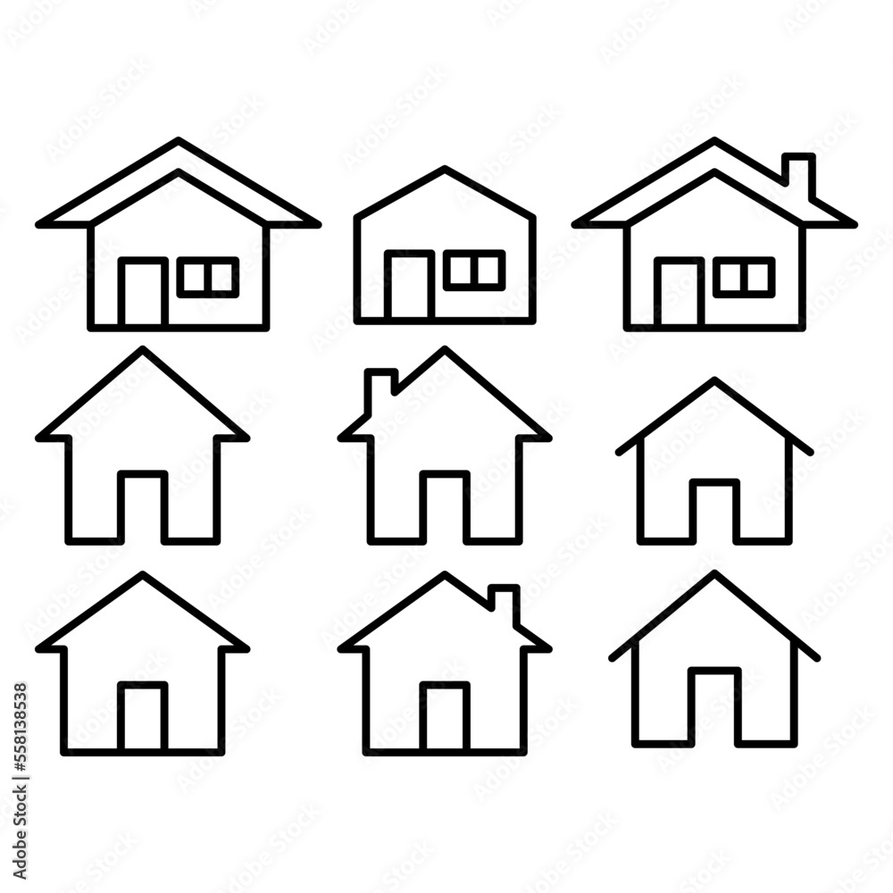 collection of house icon collection of house icon