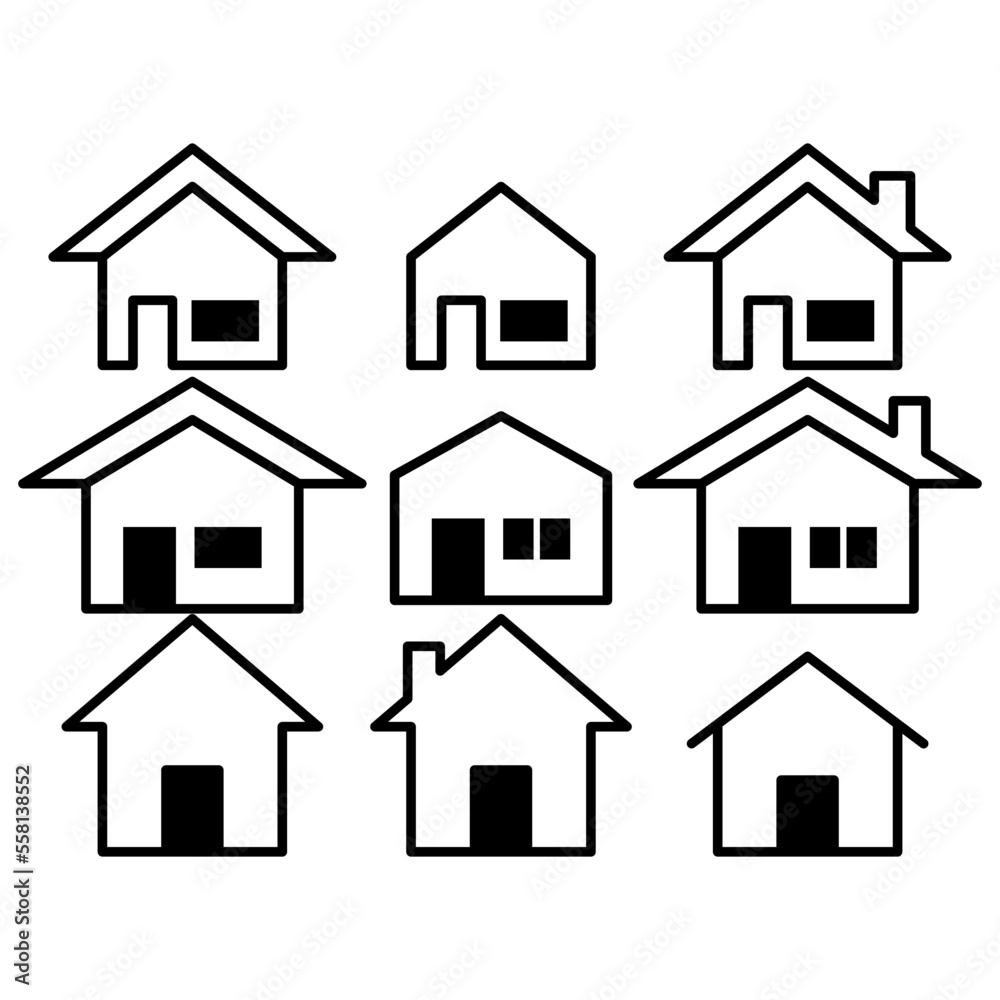 collection of house icon 