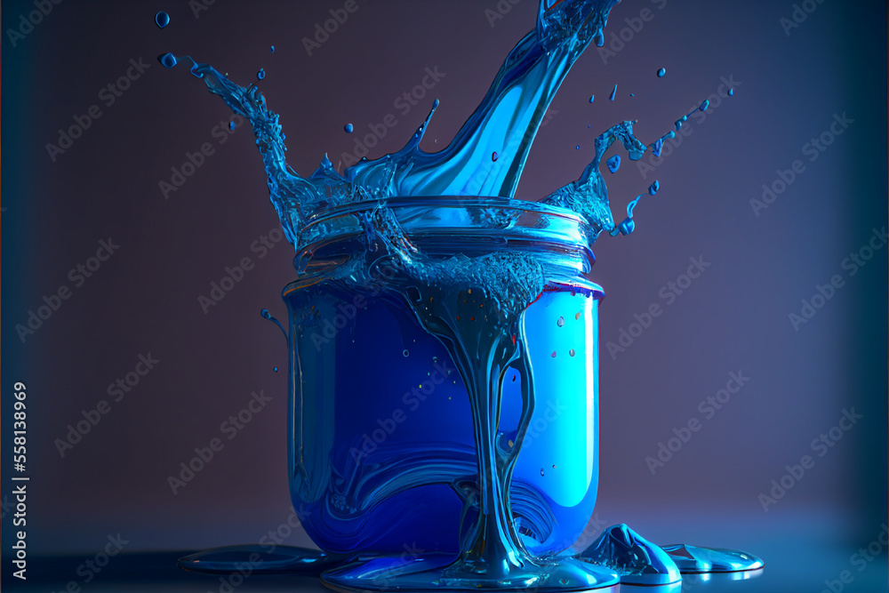 Acrylic blue paint splash 3d Wallpapers Blue paint Beautiful