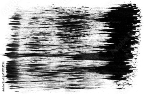 Grunge broad brush stroke background, black ink abstract image