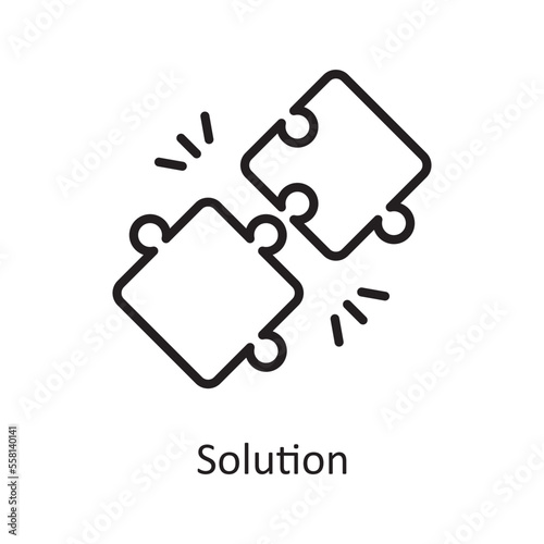 Solution Vector Outline Icon Design illustration. Business And Data Management Symbol on White background EPS 10 File photo