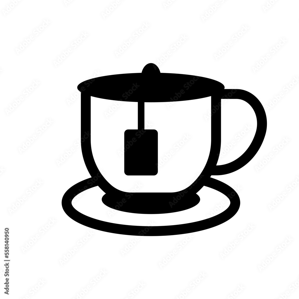 glass of tea icon in trendy flat design glass of tea icon in trendy flat design