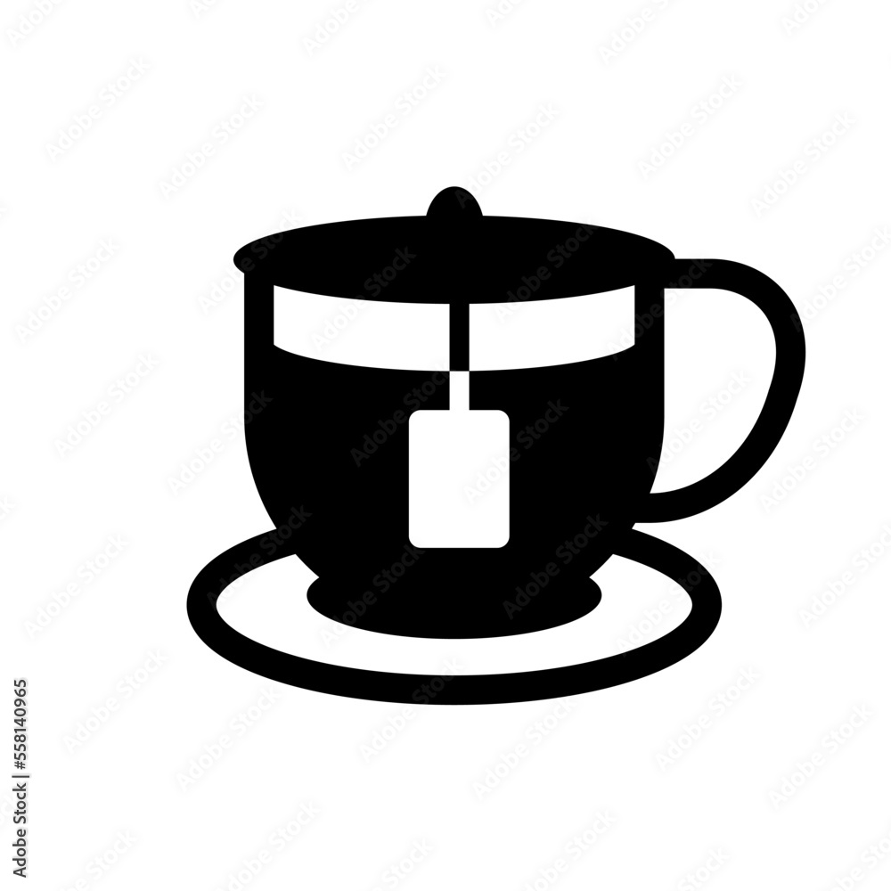 glass of tea icon in trendy flat design glass of tea icon in trendy flat design