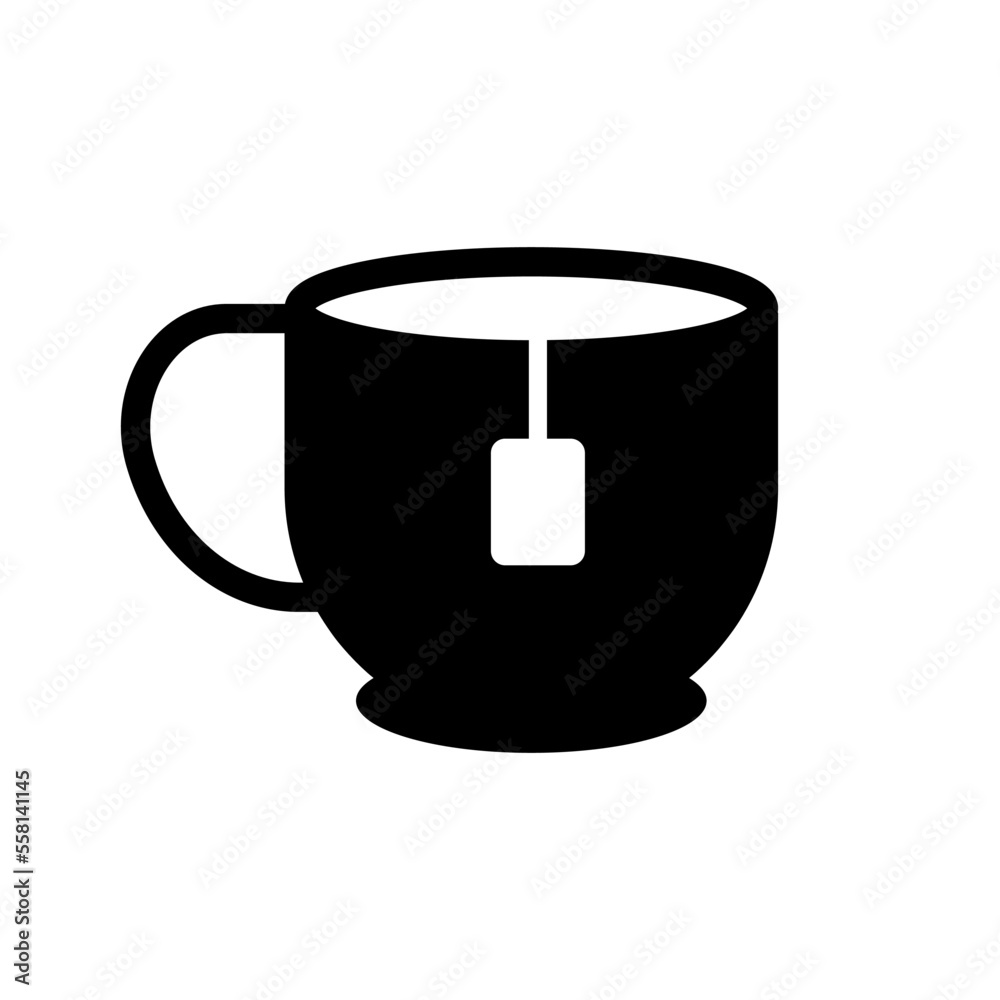 glass of tea icon in trendy flat design glass of tea icon in trendy flat design