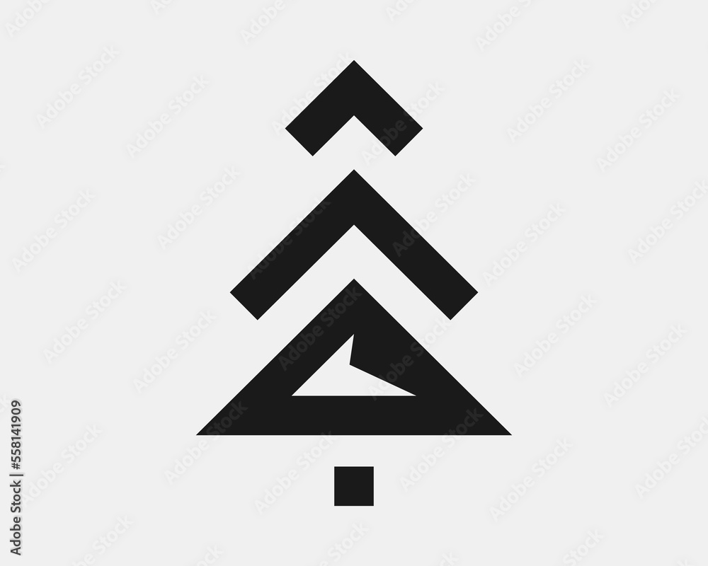 Pine Tree Spruce Cedar Conifer Forest Evergreen Mountain Peak Rock Simple Icon Vector Logo Design Pine Tree Spruce Cedar Conifer Forest Evergreen Mountain Peak Rock Simple Icon Vector Logo Design