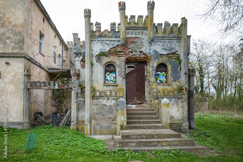 The neo-Gothic palace in the village Arcugowo, a manor house from 1815 founded by Michał Roznowski. Poland