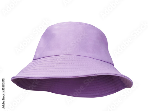 purple bucket hat isolated on white background