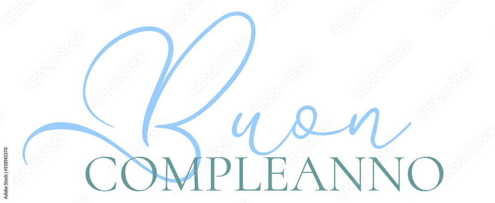 Obraz premium Buon compleanno. Happy Birthday quote in Italian. Lettering for banner, header, flyer, card, poster, flyer, gift. Buon Compleanno.
