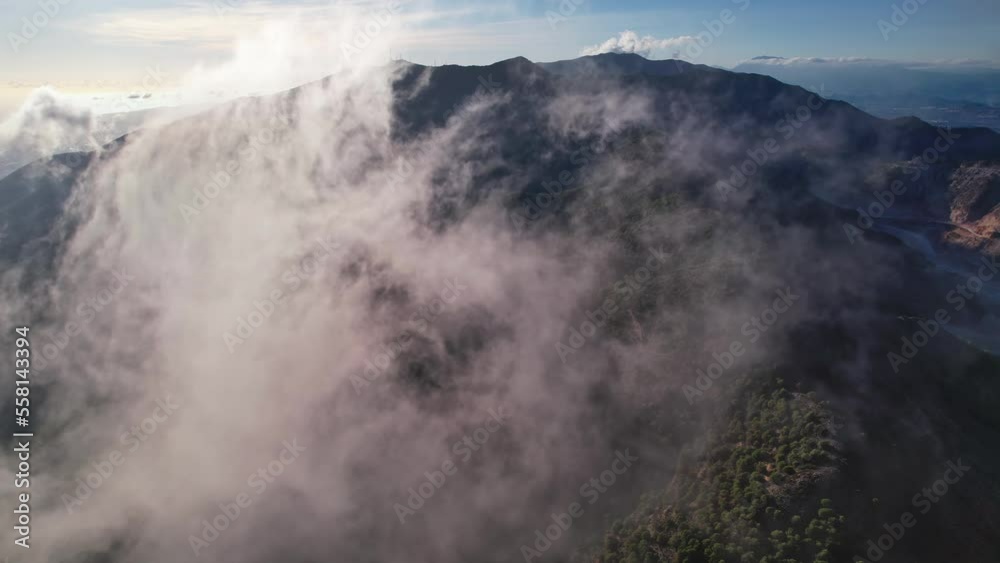 Clouds over mountains Malaga province, Andalusia in Spain Clouds over mountains Malaga province, Andalusia in Spain