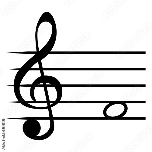 Note fa f music staff lines G clef solfege note
