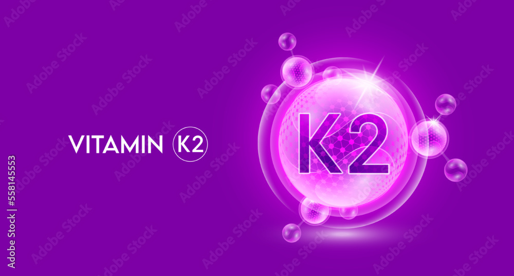 Vitamin K2 and bubble atom molecule collagen serum chemical formula ...