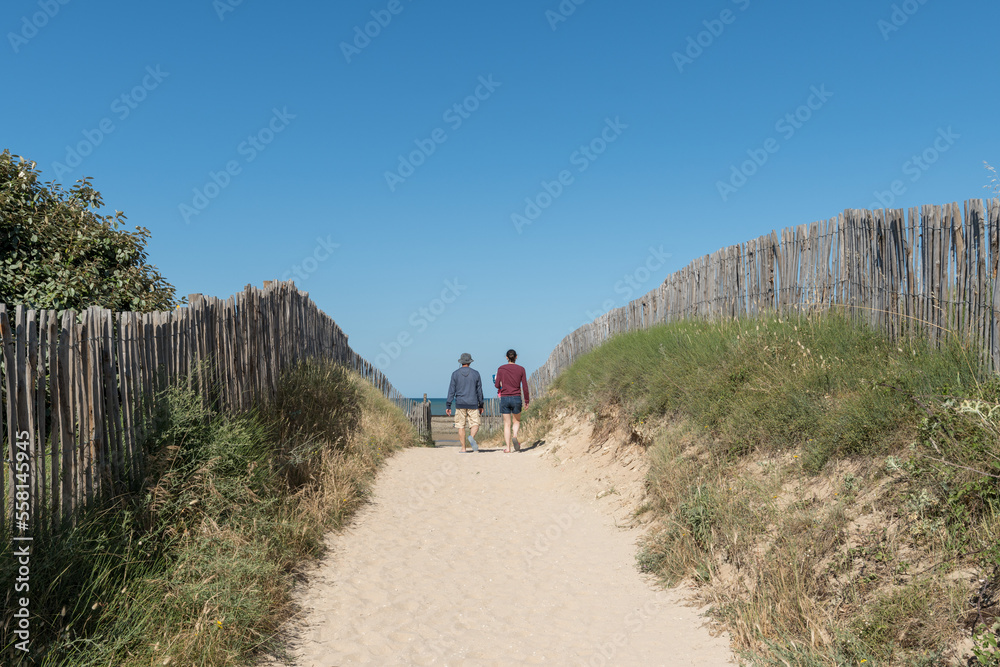 Ile d’Oléron (Charente-Maritime, France), accès à la plage