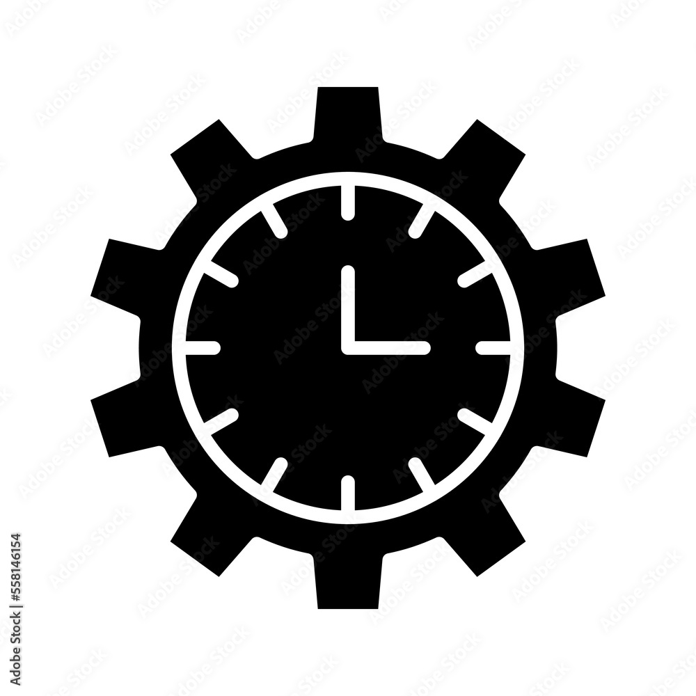 Time Setting icon. sign for mobile concept and web design. vector illustration Time Setting icon. sign for mobile concept and web design. vector illustration