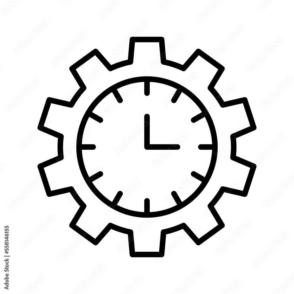 Time Setting icon. sign for mobile concept and web design. vector illustration Time Setting icon. sign for mobile concept and web design. vector illustration