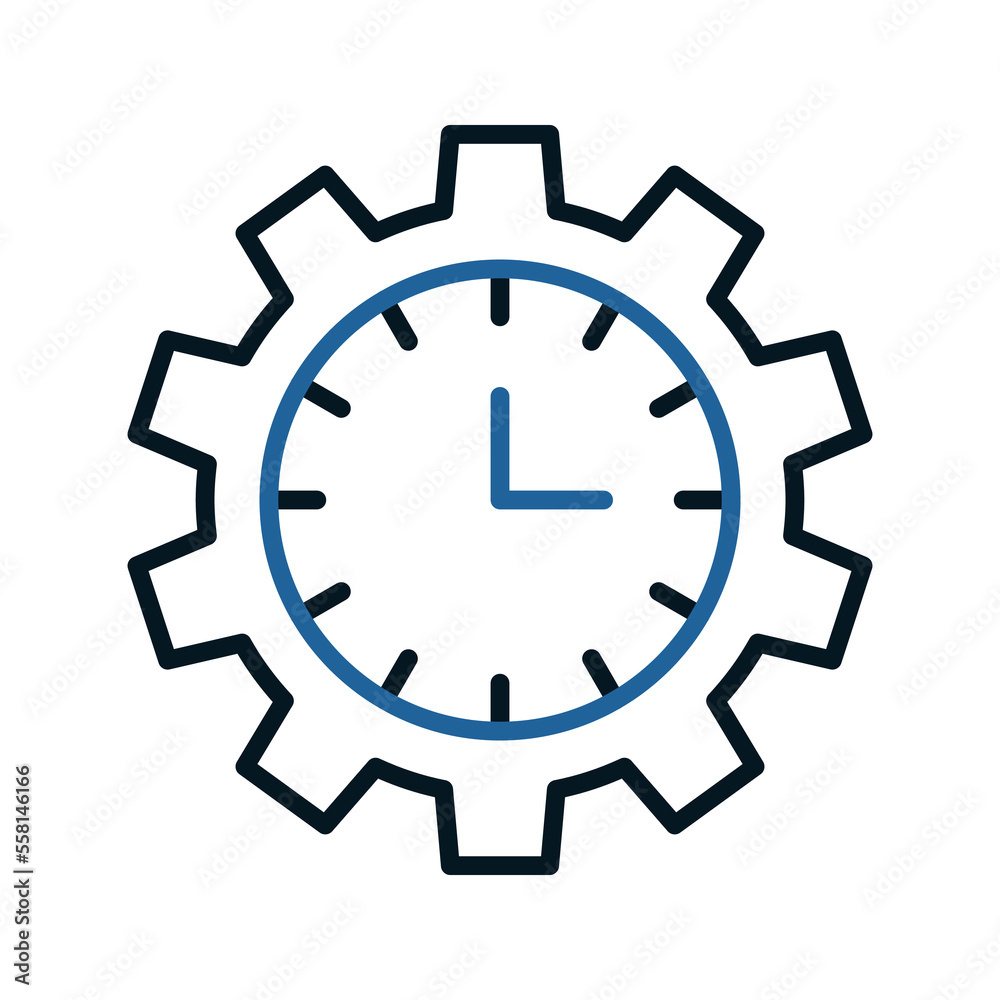 Time Setting icon. sign for mobile concept and web design. vector illustration Time Setting icon. sign for mobile concept and web design. vector illustration