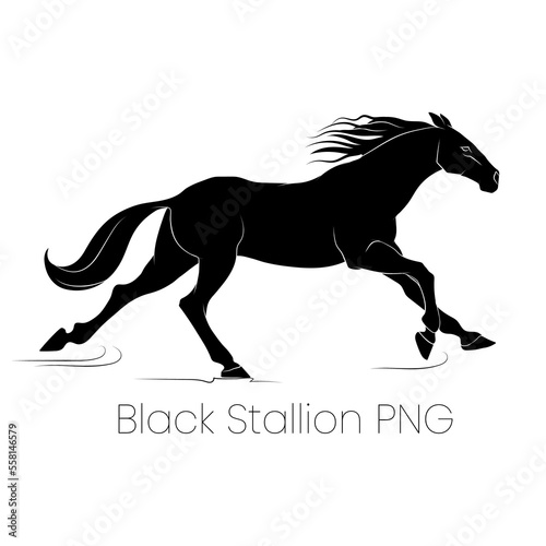 silhouette of a horse png