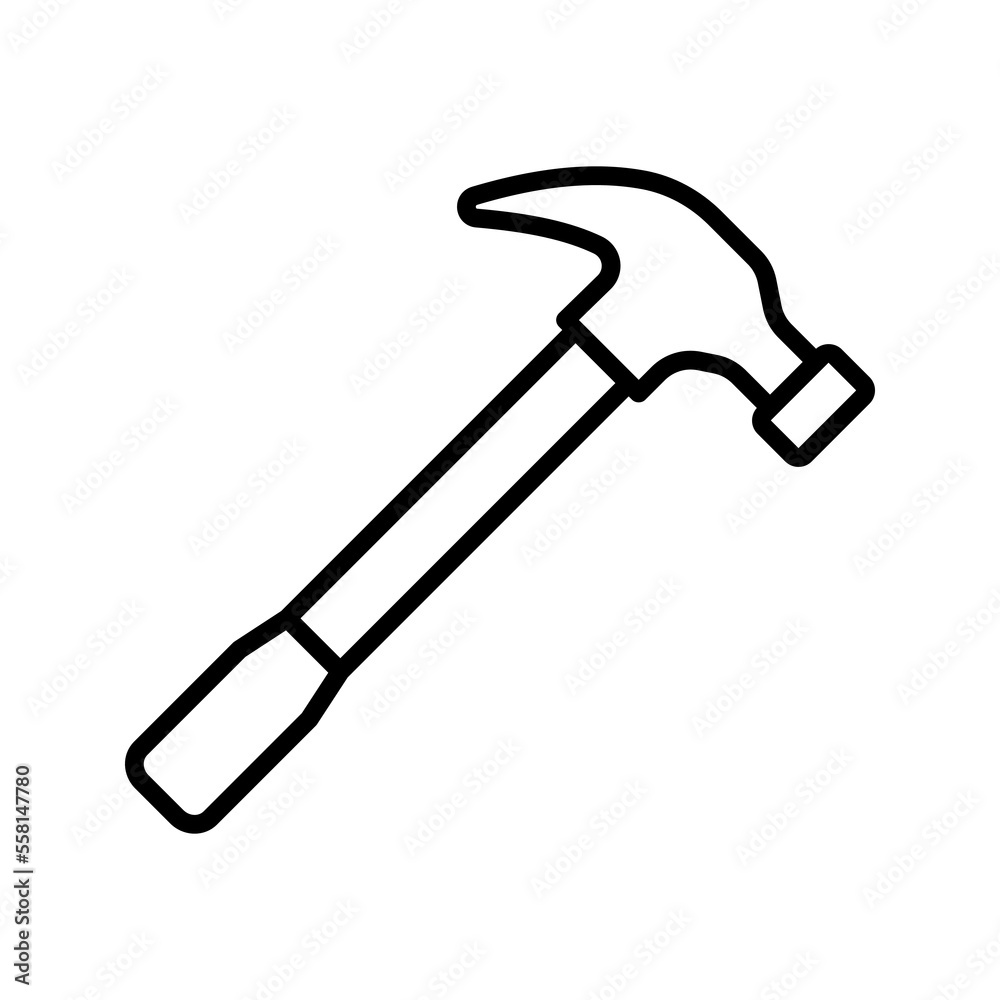 Hammer icon. sign for mobile concept and web design. vector illustration Hammer icon. sign for mobile concept and web design. vector illustration