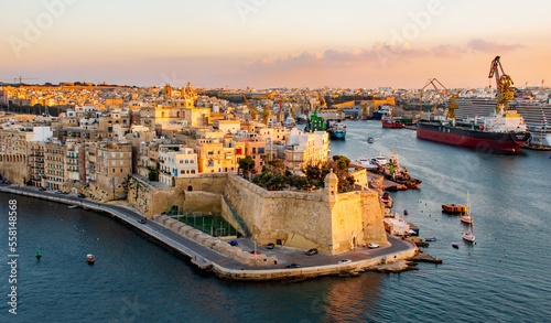 Fort St Elmo, Valletta, Malta. Valletta is the southernmost capital of Europe photo
