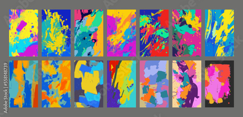 Set of abstract paint textures