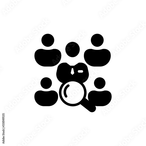 Team Leader Search icon in vector. Logotype