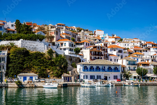 Skopelos town on Skopelos island, Greece 