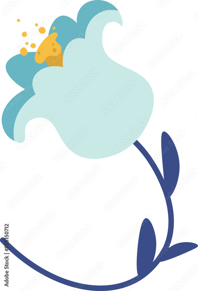 Bell-shaped flower flat icon Spring lily of valley Bell-shaped flower flat icon Spring lily of valley