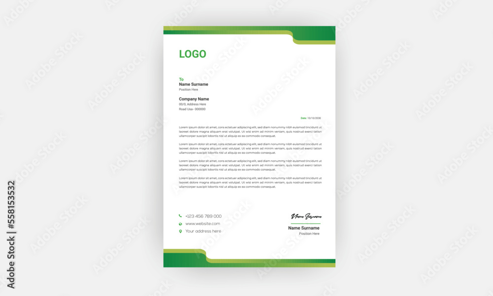 Simple Creative Letterhead Template Design Simple Creative Letterhead Template Design