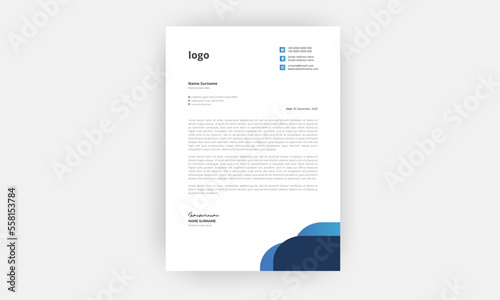 Simple Creative Letterhead Template Design