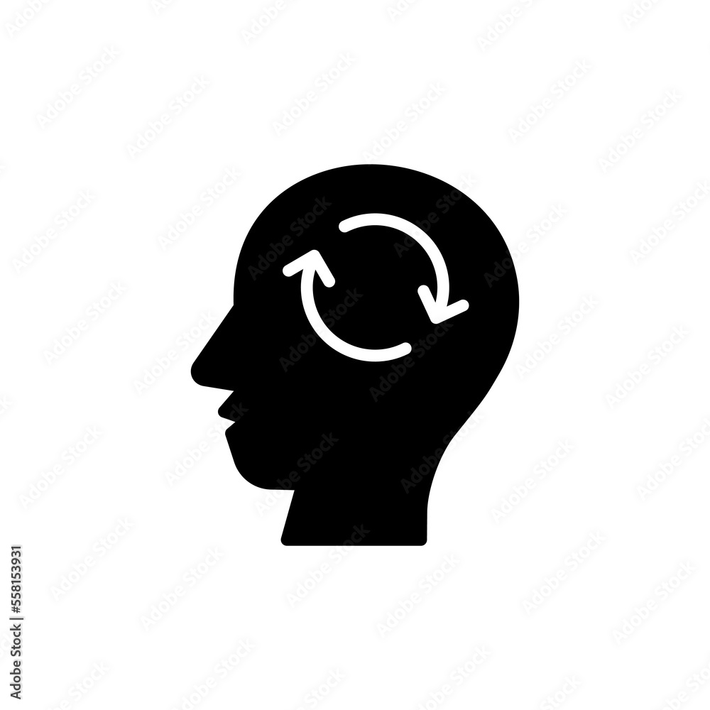 Mind Reload icon in vector. Logotype