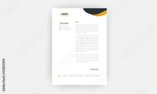 Simple Creative Letterhead Template Design