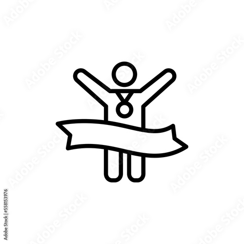 Winning icon in vector. Logotype